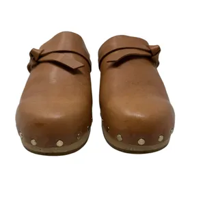 Loeffler Randall‎ Roberta Low-Heel Clogs Cognac Leather Brown Tan Size 5.5 thumbnail 3