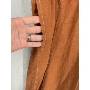 Free-est Womens Wide Leg Pants Terracotta Boho Elastic Waist Pockets XL thumbnail 5