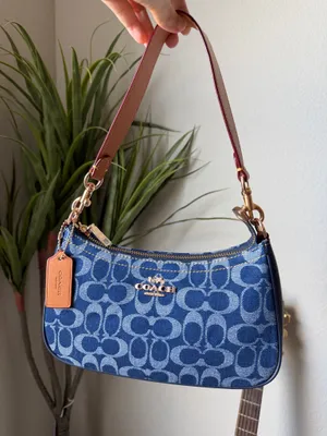 Coach Teri Denim Canvas Shoulder Bag  thumbnail 1