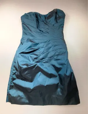 Mori Lee Cocktail‎ Short Dress Womens 10 Green Strapless Satin Formal thumbnail 1