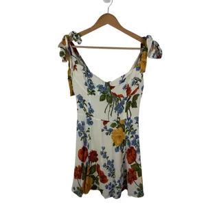 Reformation Niara Floral Print Crepe Mini Dress Size 8 Cottage Romantic Coquette thumbnail 2