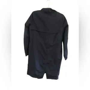 Zara Basic Blue Trench Coat Medium thumbnail 3