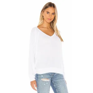 Free People Womens Santa Clara Thermal Top White Small V‎ Neck Boho Long Sleeve thumbnail 3