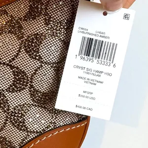 Coach Hamptons Hobo Bag In Crystal Signature Jacquard thumbnail 12