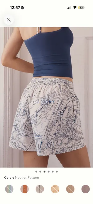 Anthropologie Wren Boxer Shorts Parisian Map thumbnail 4