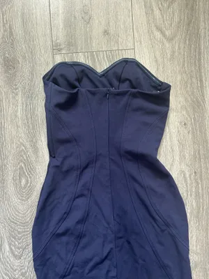 Showpo Oriella Panelled Thigh Split Strapless Maxi Dress Size Small MSRP $129 thumbnail 9