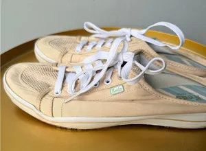 Keds Womens Tan Canvas Mesh Lace Up Mule Sneakers WF58121‎ Size 8.5 thumbnail 1
