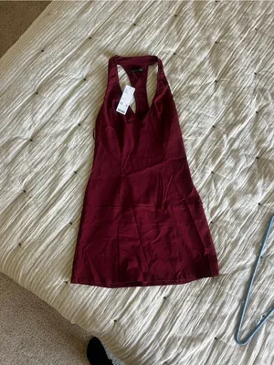 New Urban Outfitters Silence + Noise Burgundy Mini Dress thumbnail 4