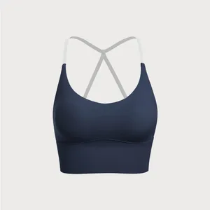 Berlook Activewear Navy Halter Sports Bra - Light Support thumbnail 5