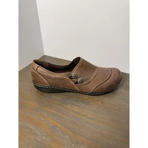 Clarks Bendables Ashland Alpine Brown Leather Slip On Loafers Womens 9M thumbnail 3