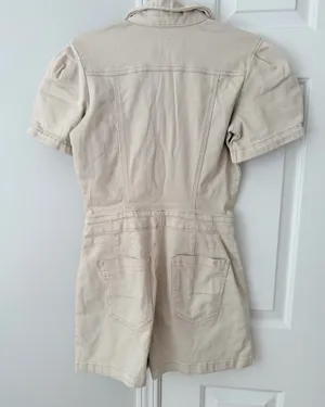 Anthropologie Pilcro The Kit Utility Romper in Beige , Size 6 thumbnail 13
