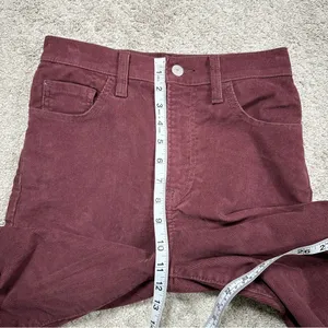 Levi’s Women’s Ribcage Straight Ankle Corduroy Pants High Rise Retro in Red 25 thumbnail 15