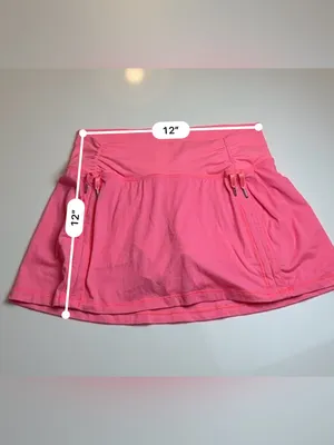 Lululemon neon pink women’s athletic tennis/golf‎ running skort size Small/6 thumbnail 6