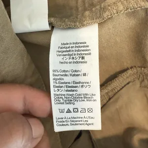 Madewell Pants Womens Size 31 Drill Khaki The Emmett Wide Leg Crop Welt Pocket thumbnail 9