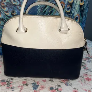 Kate Spade Navy and Cream Satchel with Structured Design thumbnail 4