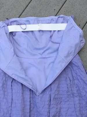 J. Crew Purple Crinkle Pattern Strapless Dress with Pockets thumbnail 7
