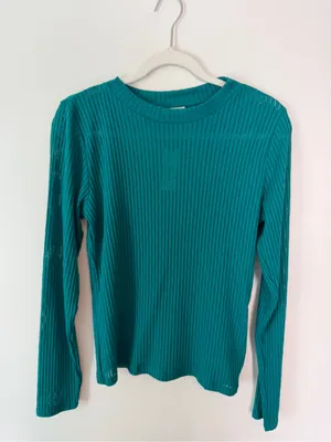 Anthro Pilcro Sheer Layering Top NWT Medium Green Jade thumbnail 2
