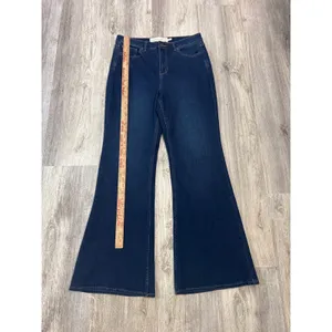 Soft Surroundings‎ Womens High Rise Flare Leg Jeans Dark Wash Blue Size 10 thumbnail 6
