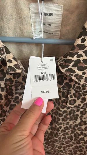 Cotton On leopard print denim jacket thumbnail 2