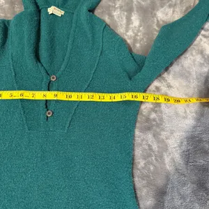 Royal Robbins Voyager Hooded Sweater Dress Lg Green Knit Henley Outdoor Gorpcore thumbnail 8