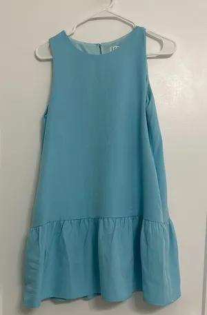Light Blue Peplum Mini Dress thumbnail 1