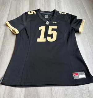 Nike Team Authentic Football Jersey #15 Black Gold Mesh Size Large thumbnail 1