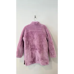 J.Crew Zip-Up Teddy Fleece Coat Jacket Purple Wisteria Cozy Scandi Soft Size S thumbnail 5