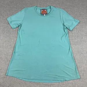 Johnny Was T-Shirt Womens XS Blue Crew Neck Short Sleeve Cotton Jersey Top thumbnail 1