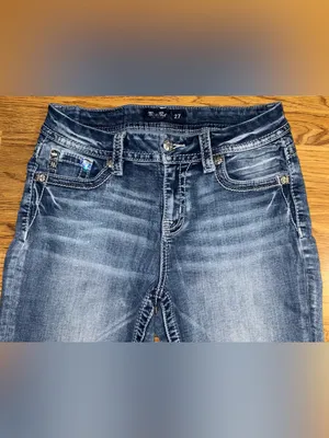Miss Me Curvy Ankle Skinny Jeans Women’s Waist Size 27 Length 26 Distressed READ thumbnail 2
