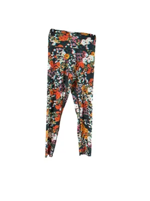 aerie Orange Multicolor Floral Leggings thumbnail 3