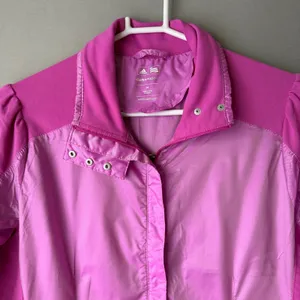 Adidas‎ Sporty Chic Outdoors Performance Full Zip Windbreaker Jacket M Pink thumbnail 2