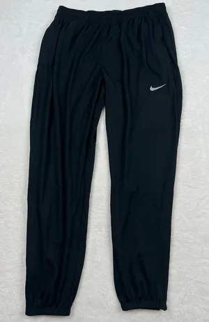 Nike Dri-FIT Challenger Running Pants Men’s M Black Tapered Ankle Zip thumbnail 1
