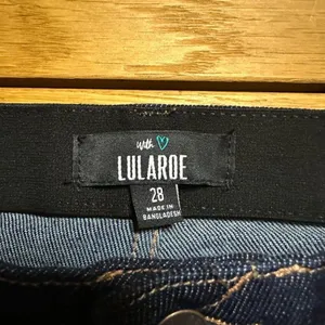 NWT Lularoe dark wash flare jeans 28 thumbnail 2