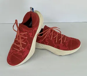 Sorel Explorer Blitz Red Knit Women's Sneakers with Cream Sole thumbnail 1
