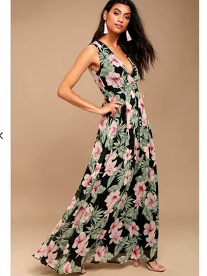 LULUS Sexy Chic Elegant Floral Prom Wedding Tiered Ruffles Chic Maxi Dress thumbnail 4