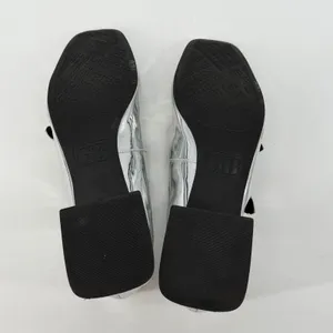 GB Silver‎ Metallic Double Strap Mary Jane Square Toe Block Heel Shoes Size 11 thumbnail 8