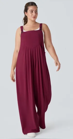 NWT Halara Pockets Waffle Casual Plus Size Overalls thumbnail 1
