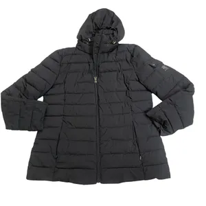 Lauren Ralph Lauren Womens Black Quilted Puffer Jacket BLACK LABEL Hood Size M thumbnail 1
