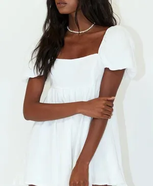 Princess Polly White Flowy Romper thumbnail 1