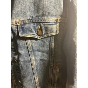 Liz Claiborne Womens Medium Wash Denim Jacket Blue Cotton Button Up Size M thumbnail 7