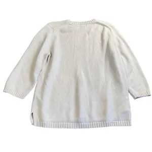 Lands' End Sweater Women Large 14-16 Cotton 3/4 Sleeve Crewneck Coastal Preppy thumbnail 4