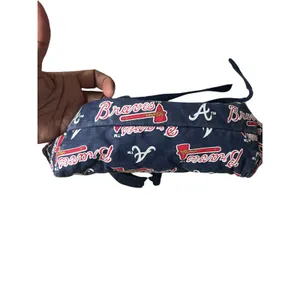 Handmade Atlanta Braves Crossbody Bag Women Blue Quilted Denim MLB thumbnail 5