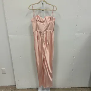 House of CB Charmaine Corset Blush‎ Pink Maxi Sleeveless Dress Large Back Slit thumbnail 4