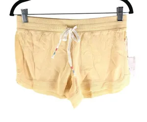 PJ Salvage Everyday Fade Away Shorts Pajama Lounge Pull On Drawstring Yellow M thumbnail 1