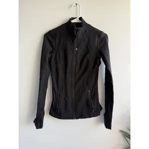 Lululemon Define Jacket Black Luon Full Zip Size 4 Activewear Thumbholes thumbnail 2