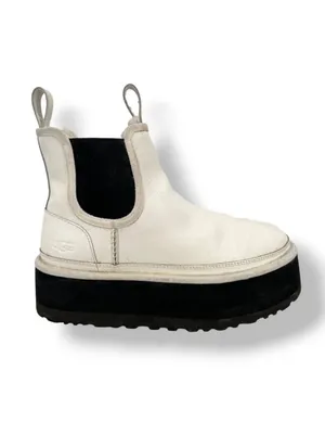 UGG Neumel Platform Chelsea Boots White Streetwear Urban Utility Size 7 thumbnail 2