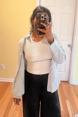 ZARA Striped Top thumbnail 3