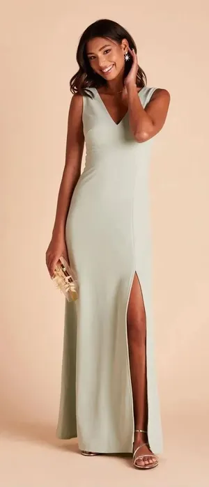 NEW Birdy Grey Shamin Maxi Bridesmaid Dress in Sage Green Medium thumbnail 1