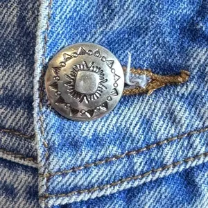 Vintage Cropped Embroidered Denim Jacket Southwestern‎ Boho Medium thumbnail 5
