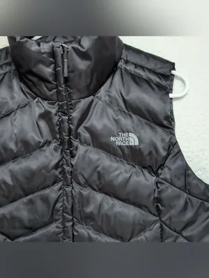 The North Face Aconcagua 550 Goose Down Puffer Vest Women’s Sz Lg Black Full Zip thumbnail 3